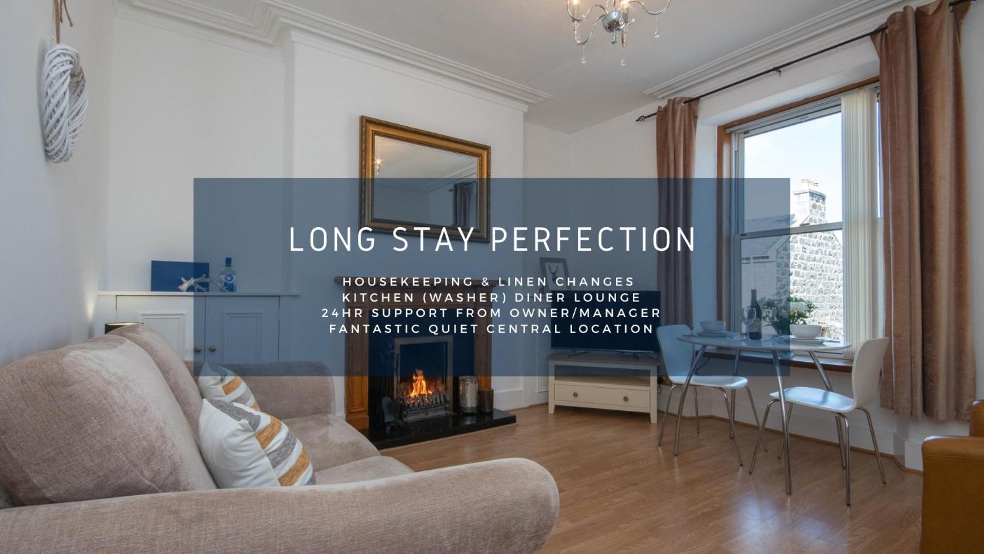 Dwellcome Home Ltd 1 Bed Apt, Half Mile To Union Street Yet Quiet, Free Parking, Fast Wifi, Ideal For Long Term Contractor, Etc Stays, Fully Equipped Kitchen, Regular Housekeeping Option - See Our Site For Assurance Aberdeen Exteriér fotografie